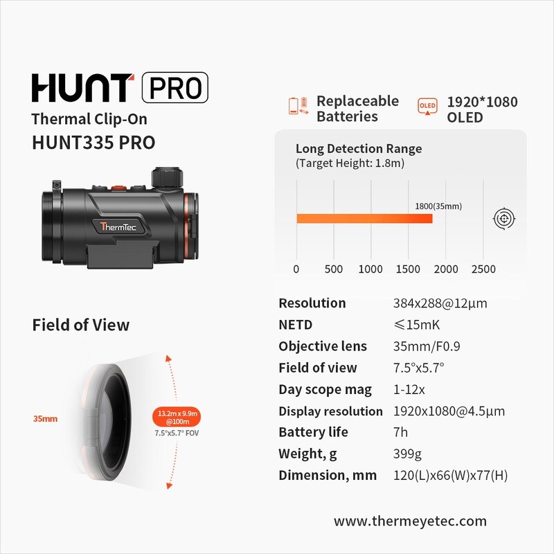 ThermTec câmara térmica Hunt 335 PRO