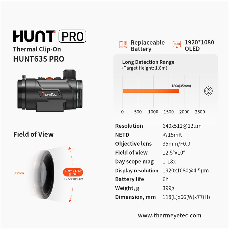 ThermTec câmara térmica Hunt 635 PRO