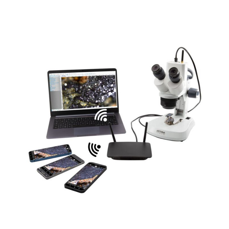 Optika Microscópio , SFX DigitalDigital WI-FI ,10x 20x 40x, LED, Luz incidente e Luz trasmitida
