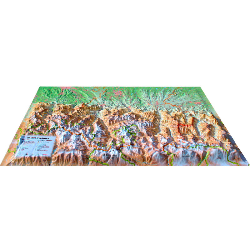 3Dmap Mapa regional Hautes-Pyrénées (61cm x 41cm)