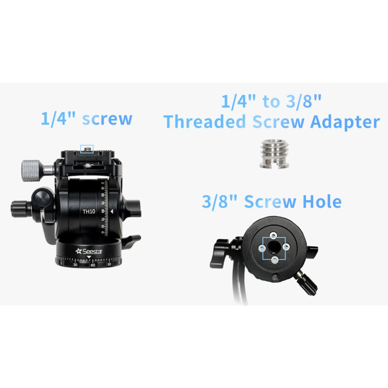 ZWO Cabeça de inclinação do vídeo TH10 Seestar Smart Telescope