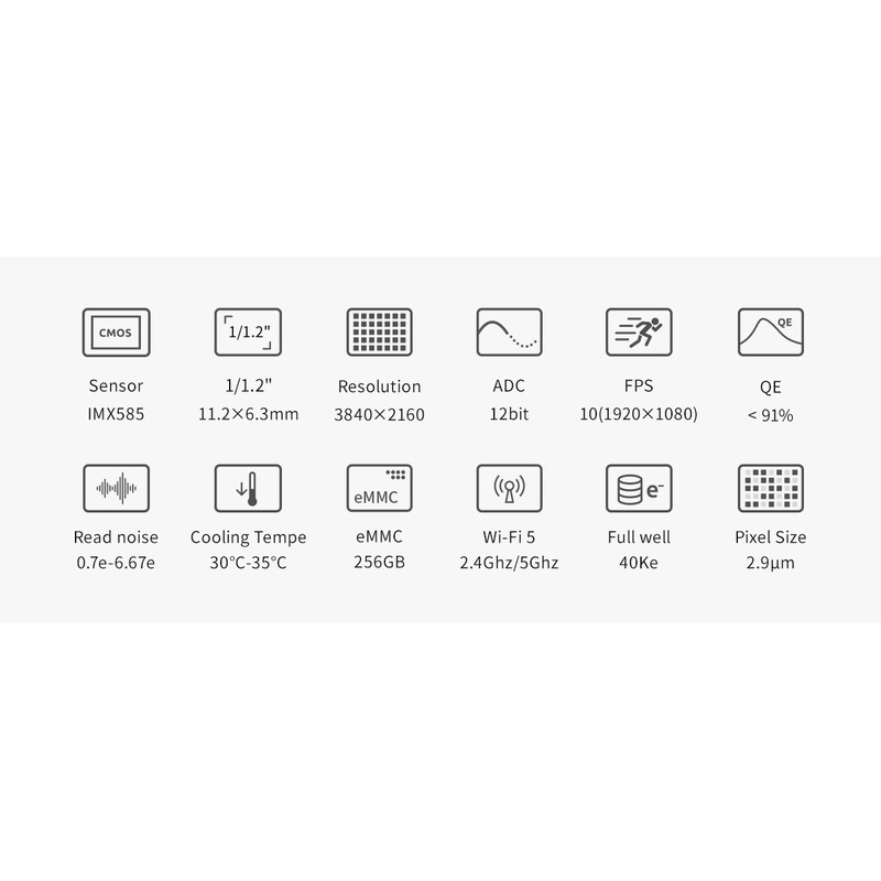 ZWO Câmera ASI 585 MM-Air Mono