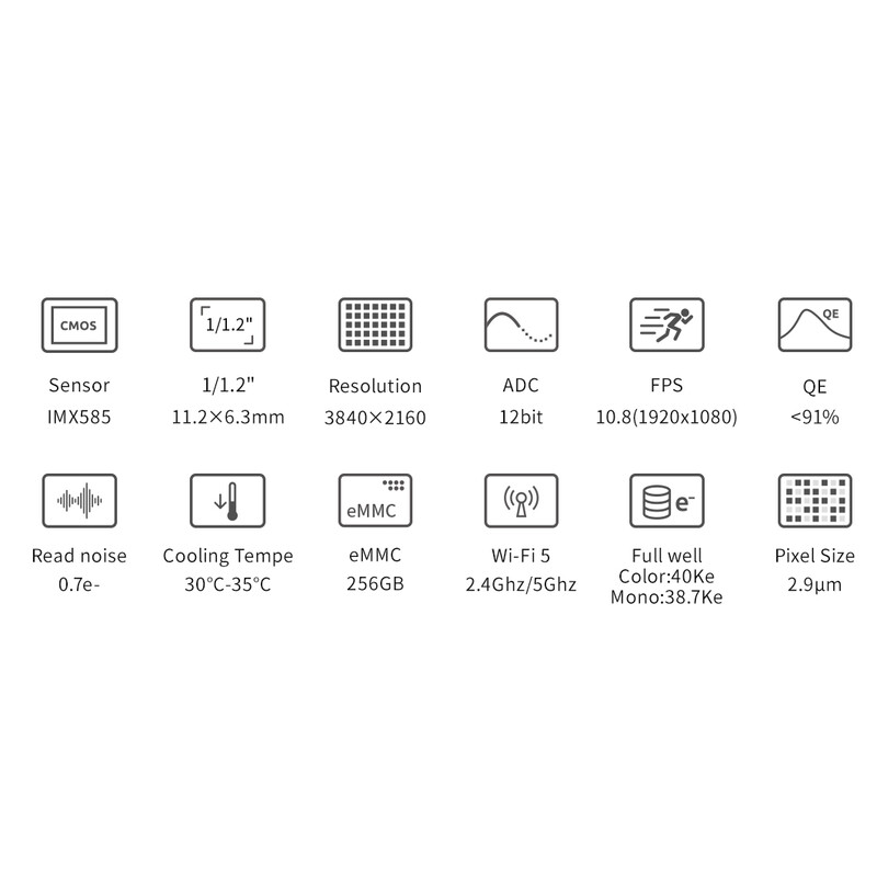 ZWO Câmera ASI 585 MM-Air Mono