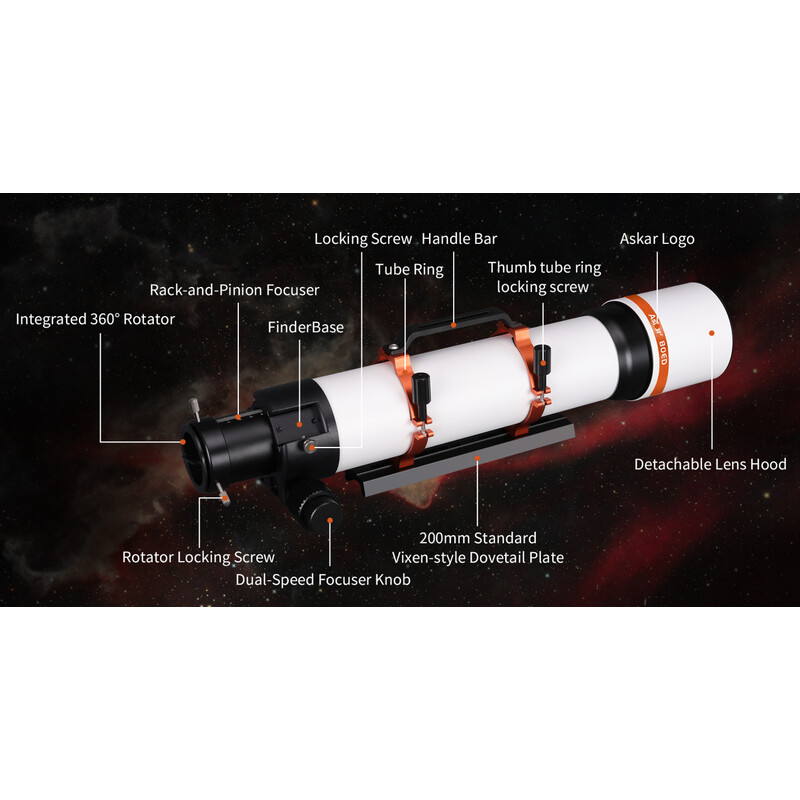 Askar Refrator apocromático AP 80/560 F7 80ED