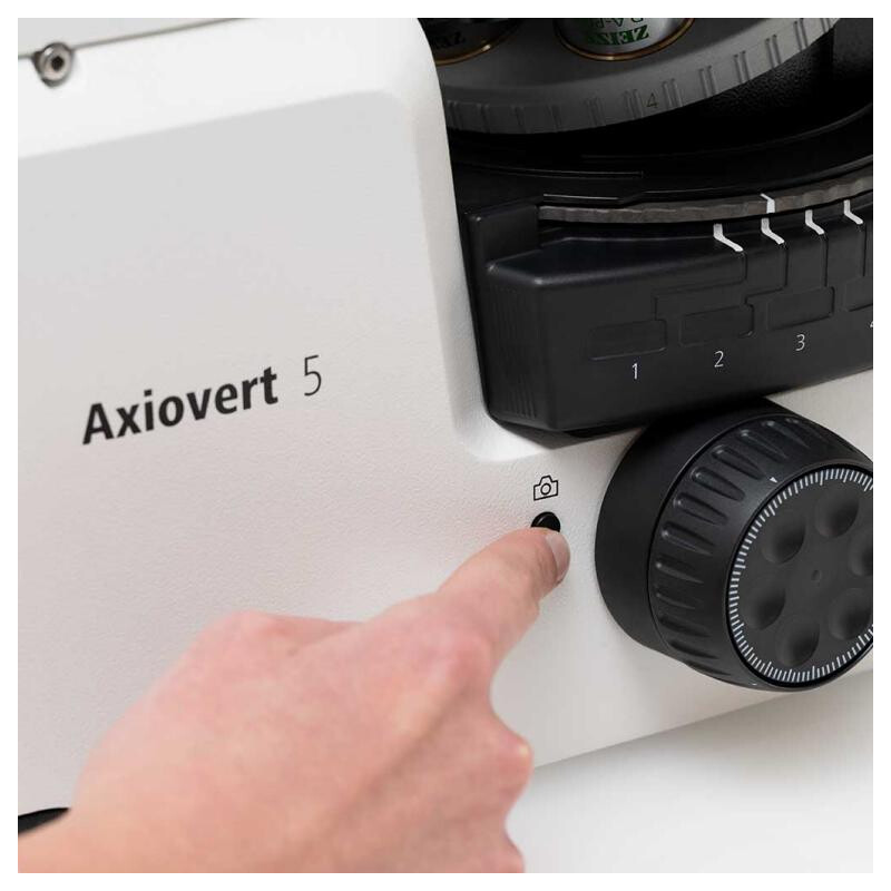 ZEISS Microscópio Axiovert 5 Digital, PH, FL, 50-400x, Ph1, 0,4 NA, LED, 5 MP, cor