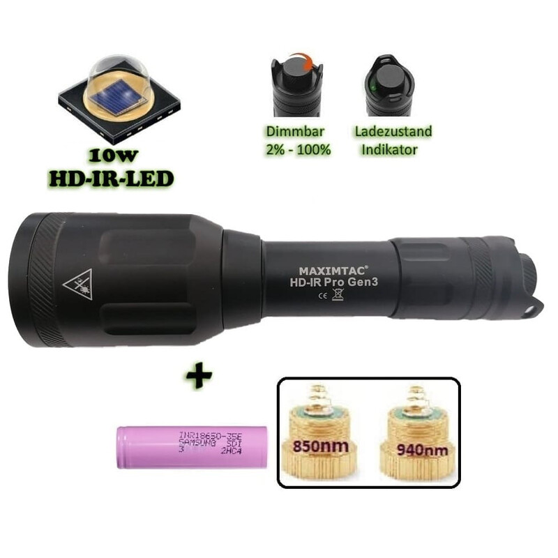 Maximtac HD-IR Pro Gen 3 Iluminador infra-vermelho LED