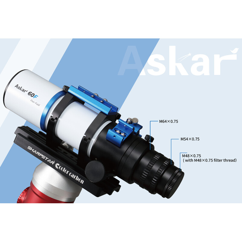 Askar Refrator apocromático AP 60/408 60F Flatfield