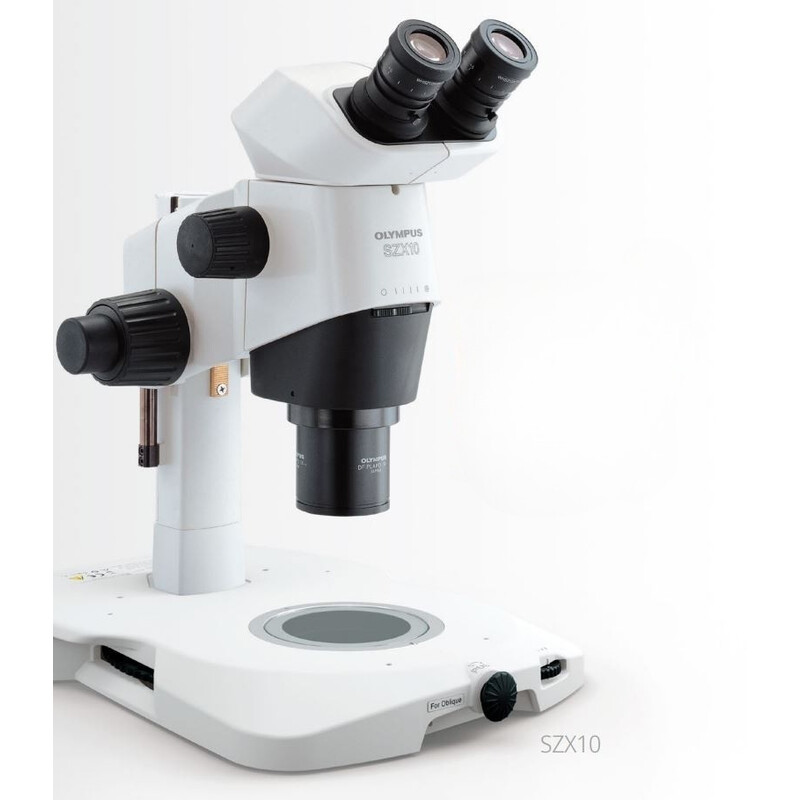 Evident Olympus Microscópio estéreo zoom SZX10, binocular, 10:1, 6,3-63x, 81 mm, SZX2-ILLTQ LED