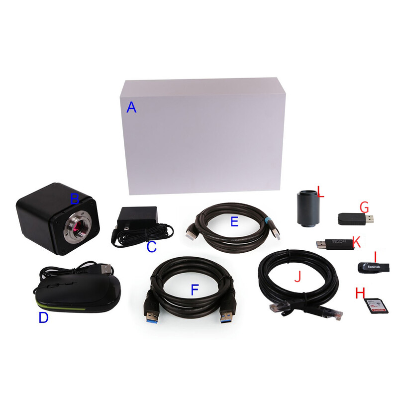 ToupTek câmera ToupCam X8CAM4K 16MPA, cor, CMOS, 1/1,1", 2,4 µm, 60 fps, 16 MP, HDMI/LAN/USB