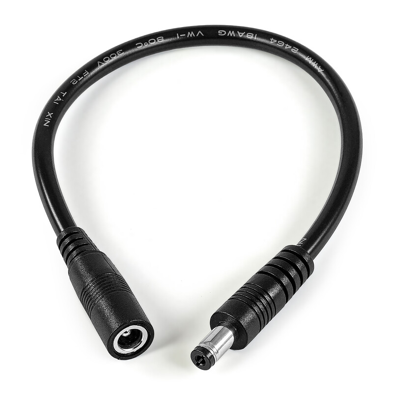 Omegon Cabo Adapter 5,5-2,5 (fêmea, pino) - 5,5-2,1 (macho)