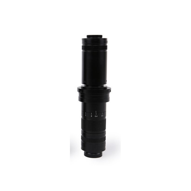 ToupTek Microscópio Conjunto de objetivo zoom TZM0880D, zoom 0,8-8x, 1x c-mount, inclui anel de luz polarizada