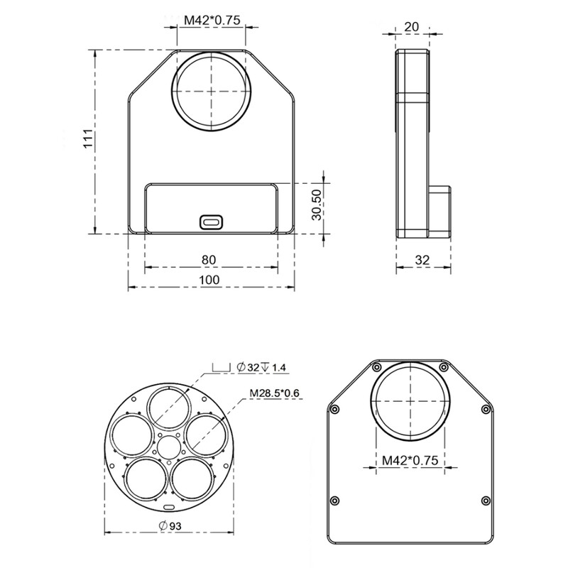 iOptron Roda de filtros iEFW 5x 1,25"