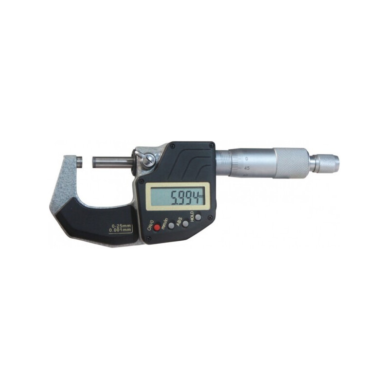 (SP) Micrômetro digital de 25 mm com catraca, 0,001 mm, IP 65, DIN 863 - Metav IndustryLine