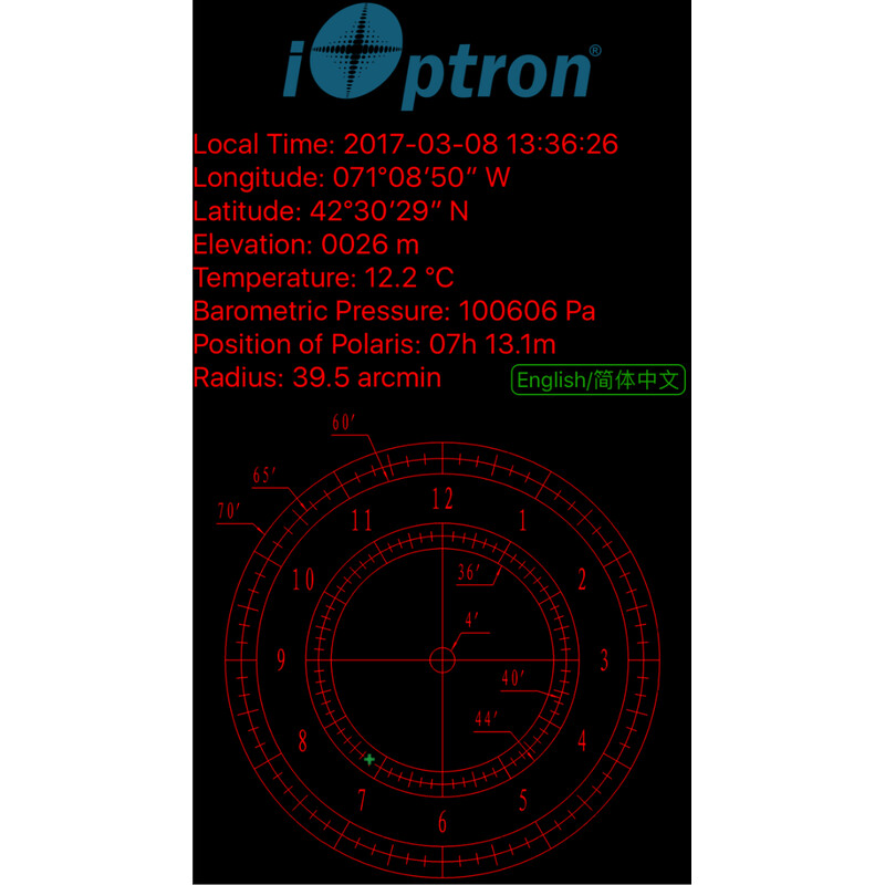 iOptron Buscadora do polo AccuAlign HST / PST
