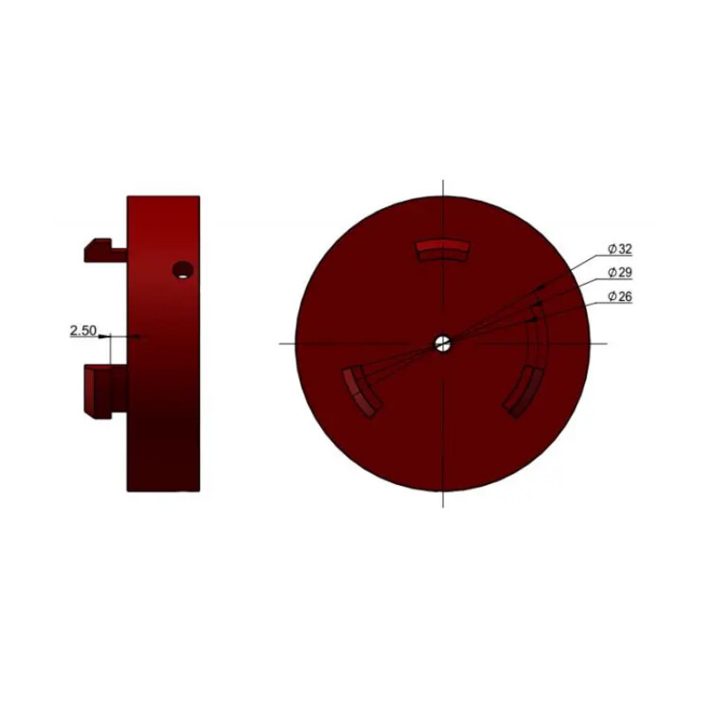 QHY adapter de montagem PoleMaster Vixen SXD, SXW, SX2, SXD2