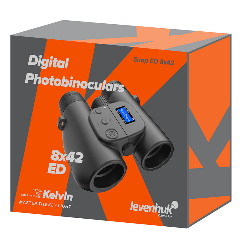 Levenhuk Binóculo Kelvin Snap ED 8x42 Wi-Fi