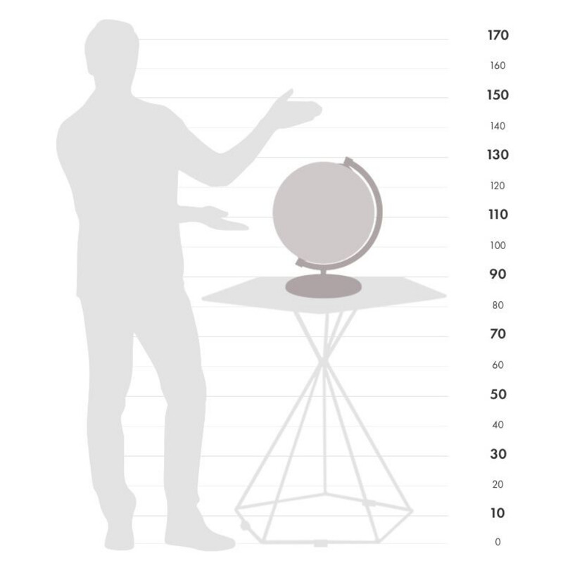 Zoffoli living Globo James Cook Dourado/Branco 33 cm