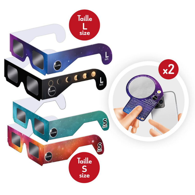 Buki Óculos para eclipse solar Sonnenfinsternis-Brille Family Pack