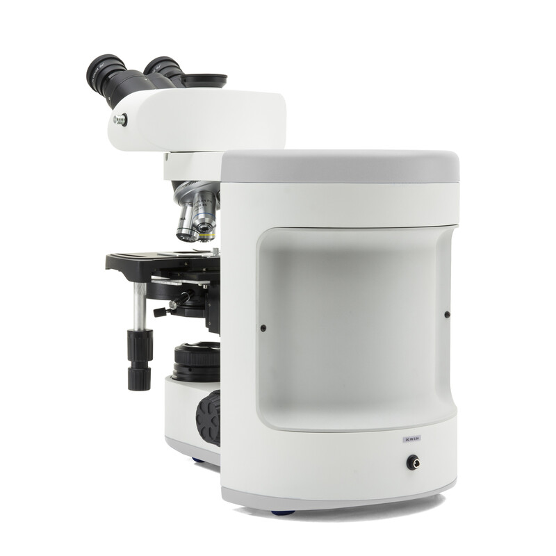 Optika Microscópio B-810LD4-SA, trino, HF, FL, infinity, plan F, 40-1000x, LED, cubo de filtros LED azuis e verdes
