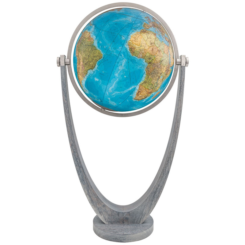 Columbus Globo com pedestal Duo Carvalho / Aço Inoxidável 60 cm