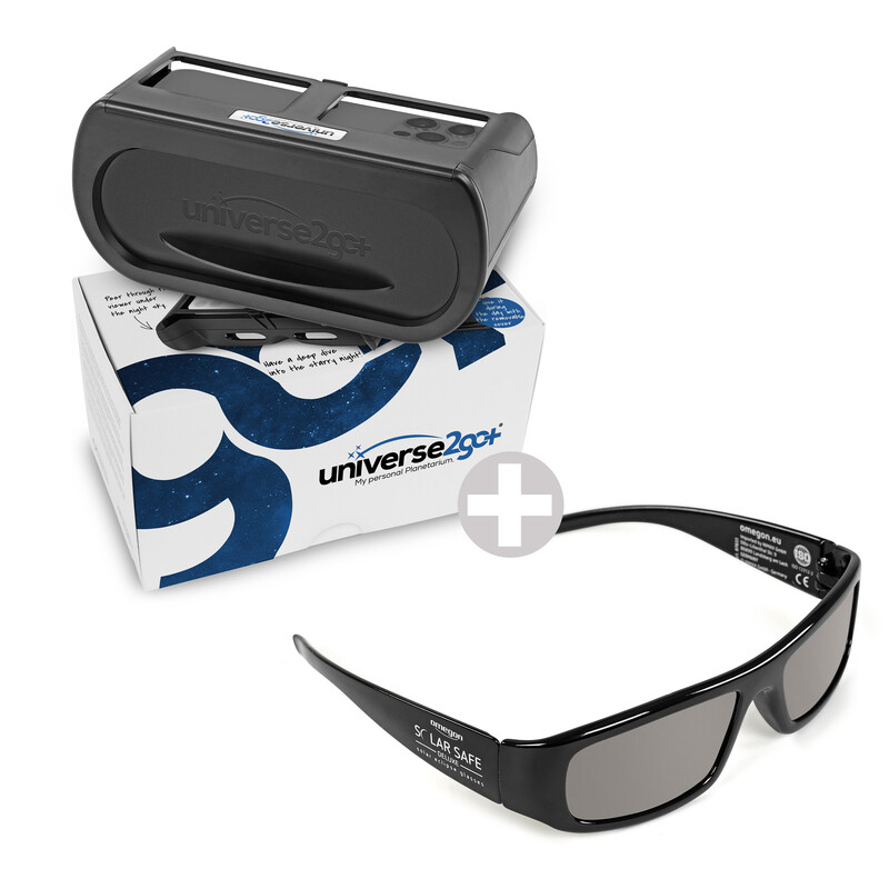 Omegon Universe2Go+ + Óculos para eclipse Solar Safe Deluxe