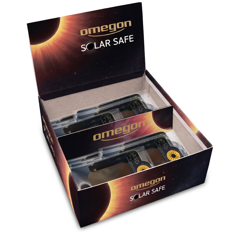 Omegon Filtros solares Solar Safe Easy Cam Filtro em expositor com 50 unidades