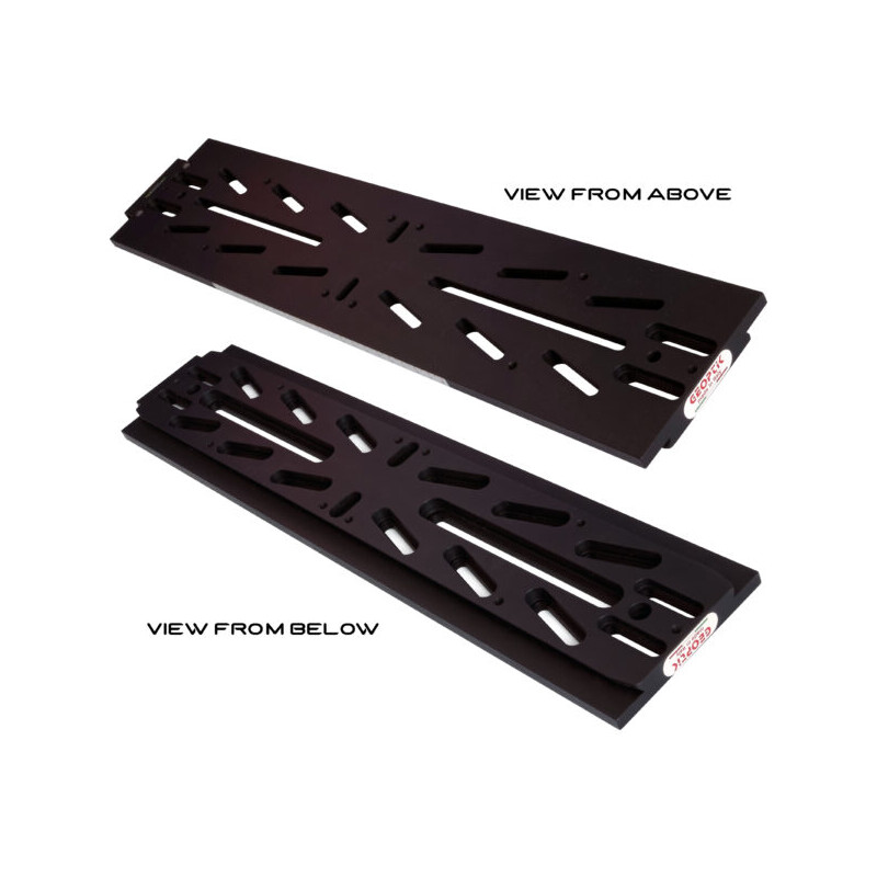 Geoptik Trilho para prismas estilo Losmandy, 450 mm, preto