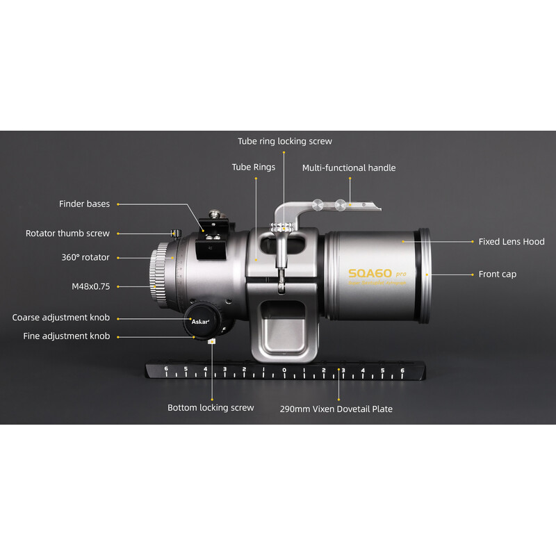 Askar Refrator apocromático AP 60/276 SQA60 Pro
