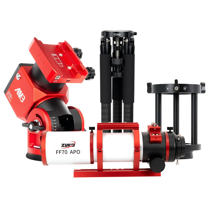 ZWO Refrator apocromático AP 70/490 FF70 AM3N+PE160+TC40