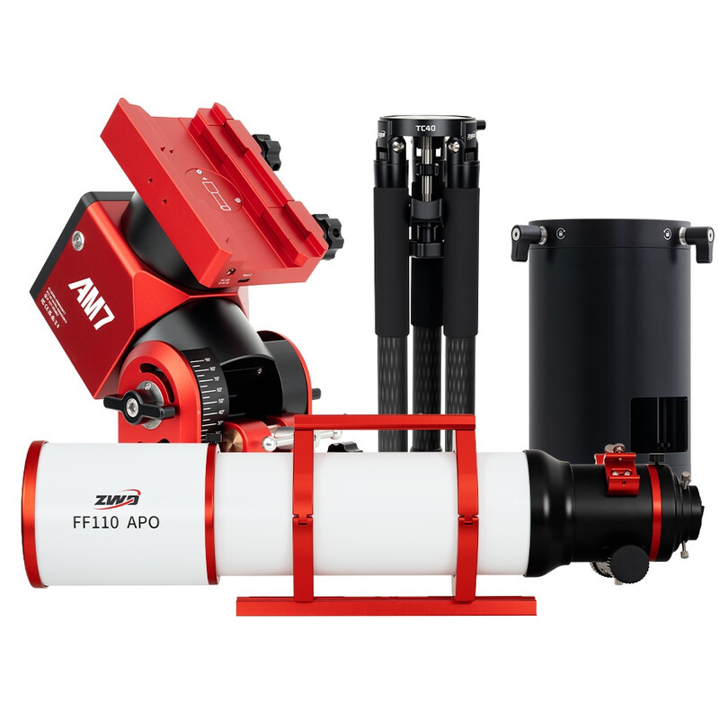 ZWO Refrator apocromático AP 110/766 FF110 AM7+PE200+TC40