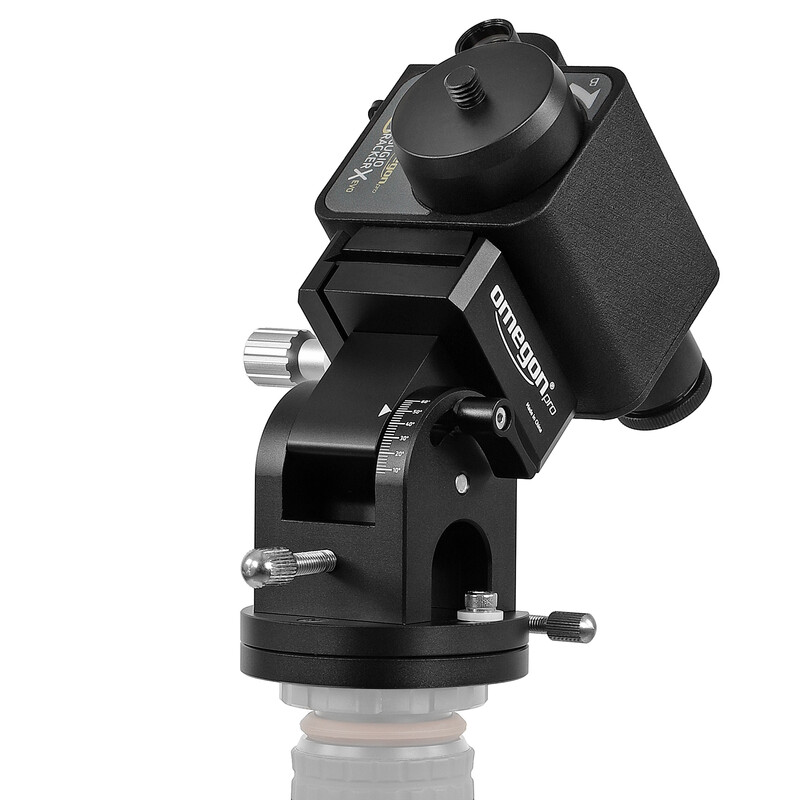 Omegon Montagem Conjunto Segugio Tracker com base ajustável à altura do polo Deluxe e buscadora do polo
