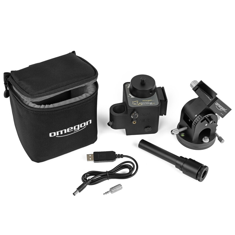 Omegon Montagem Conjunto Segugio Tracker com base ajustável à altura do polo Deluxe e buscadora do polo