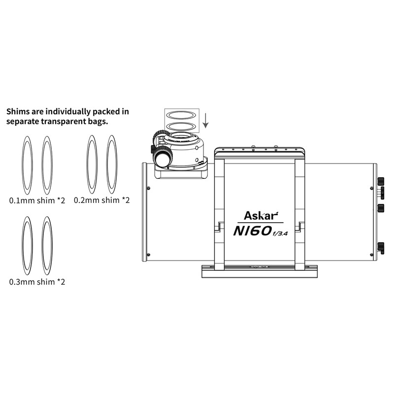 Askar Telescópio N 160/576 N160 Astrograph