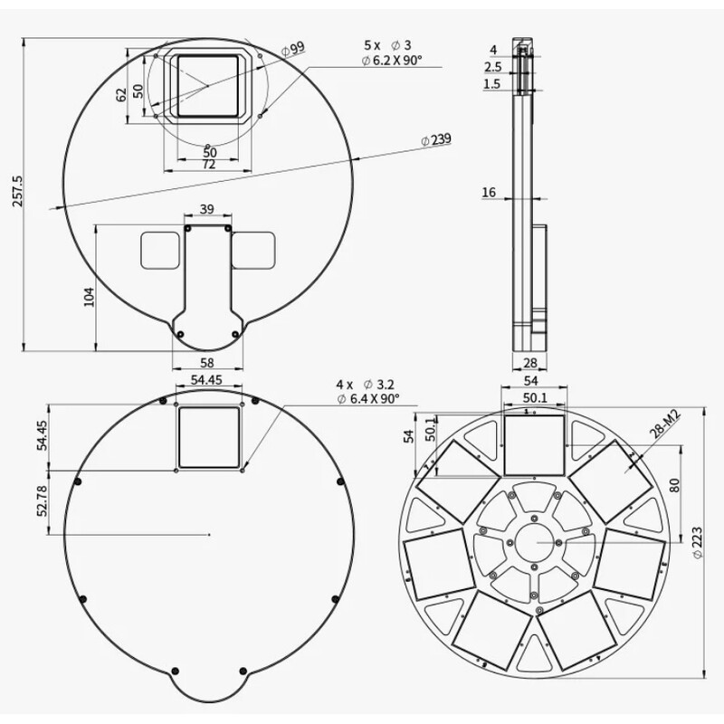 ZWO EFW 7x 50 mm