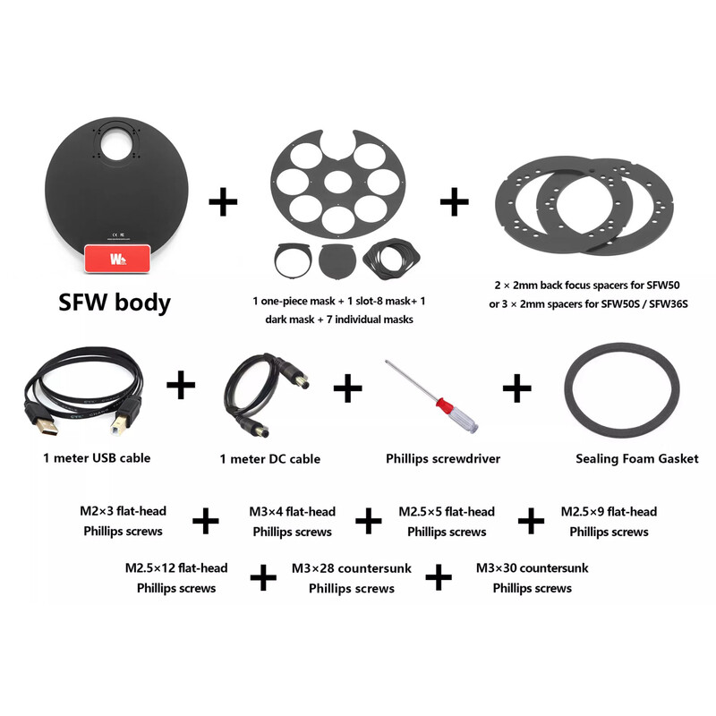 Wanderer Astro Roda de filtros Snowflake 7+1 36mm